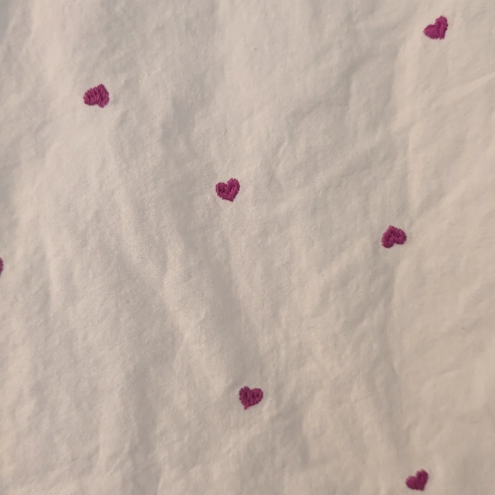 White Button-Up Shirt with Pink Accents - Picture 6 of 6